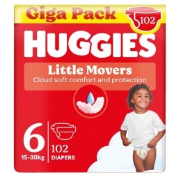 3xHuggiesLittleMoversLuiersMaat615-30kg34stuks