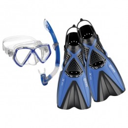 Mares-KidsSetX-OnePirate-Snorkelsetmaat24-29-XSblauw