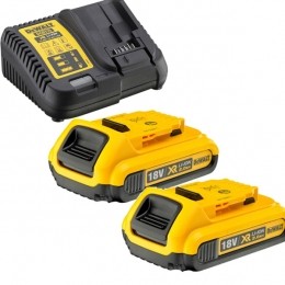 DeWALTDCB115D218VLi-ionXRAccuStarterset2x20AhLader