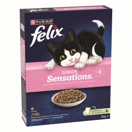 5xFelixKattenvoerJuniorSensations1kg