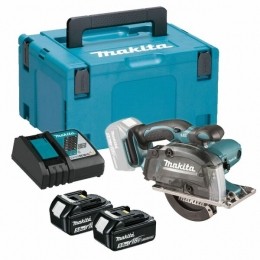 MakitaDCS552RTJ18VLi-IonAccuMetaalcirkelzaagSet2x50AhAccuInMbox-136mm