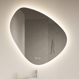 BadkamerspiegelGlissFuryOrganicLEDVerlichting120x120cmEnSpiegelverwarming