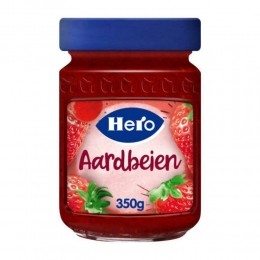 3xHeroFruitspreadAardbeien350gr