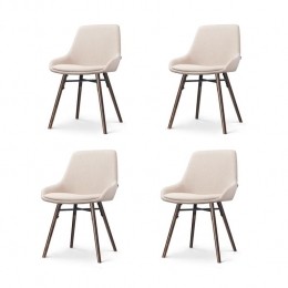 NolonNena-IsaEetkamerstoelenSetvan4-Beige-Walnoot