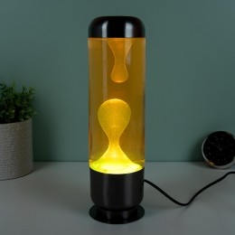 Capsulelavalamp-Oranjemetgelelava