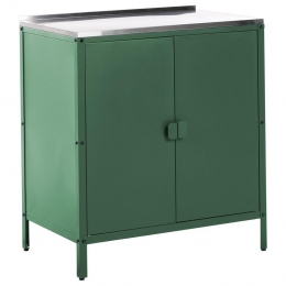 Beliani-VILAMA-Buitenkeukenkast-Groen-Staal