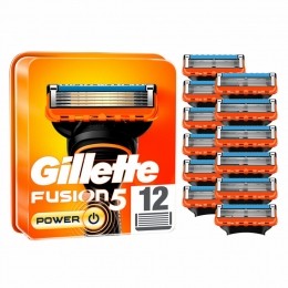 6xGilletteScheermesjesFusion5Power12stuks