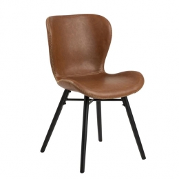 byfonQbasicToughEetkamerstoel-Kunstleer-Bruin