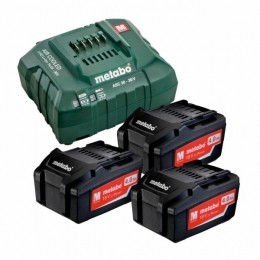 Metabo68504900018VLi-IonAccuStarterset3x40AhLader