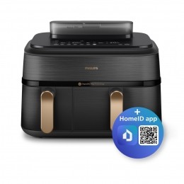 PhilipsNA55200DualBasketAirfryerZwart