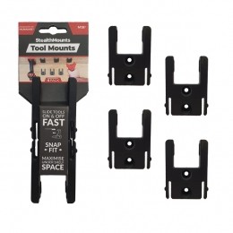 StealthMountsTM-MW18-BLK-4MachinehouderVoorMilwaukeeM18-Zwart-4-pack