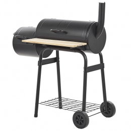 Beliani-SATAH-Houtskoolgrill-Zwart-Staal