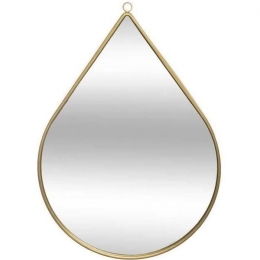 ATMOSPHERADruppelvormigemetalenwandspiegel-21x29cm-Goud