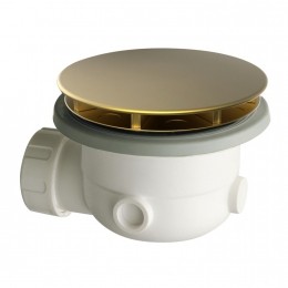 DouchebakAfvoerXenzPureVoorGat90mmMetAfdekklepGeborsteldGoud