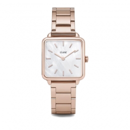 CLUSELaTtragoneRoseGoldWhitePearlCL60027S-horloge