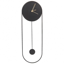 Beliani-SALVAN-Wandklok-Zwart-Staal