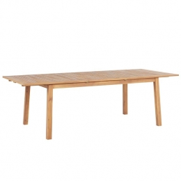 Beliani-CESANA-Tuintafel-Lichtehoutkleur-100x180240cm-Acaciahout