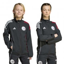adidasAjaxPresentatieTrainingsjack2025-2026KidsZwartWitRood