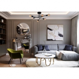 AsirKroonluchter-Zwart-64x30x64cm