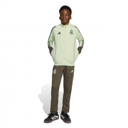 adidasRealMadridTrainingspakFull-Zip2025-2026KidsLichtgroenGrijs