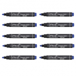Pica52040PermanentMarker-Rond-Blauw-1-4mm10st