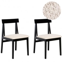 Beliani-ISLE-Eetkamerstoelsetvan2-ZwartBeige-Rubberhout