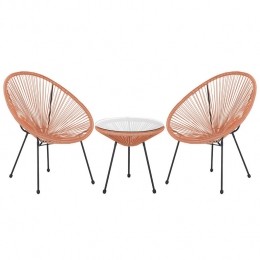 Beliani-ACAPULCO-Bistrosetvoor2-Oranje-PErotan