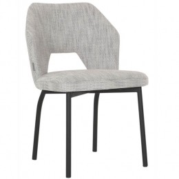 24DesignsBloomEetkamerstoel-StofLichtgrijs-ZwartePoten