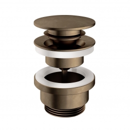 ClickwasteHotbathCobberAfvoerplugmetSchroefRondVerouderdMessingLivingColours