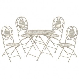 Beliani-BIVIO-Tuinsetvoor4-Wit-IJzer