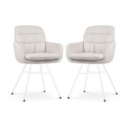 NolonNoa-MiaEetkamerstoelenSetvan2-Beige-WittePoten