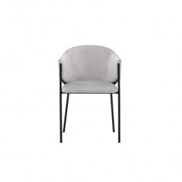 RebellenclubAfiEetkamerstoel-Setvan2-Lichtgrijsvelours