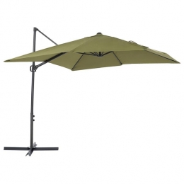 Beliani-MONZAII-Zweefparasol-Groen-Polyester