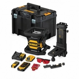 DeWALTDCE080D1RS18VRotatieLaserSetInclOntvangerInKoffer-Rood-30m-IP67