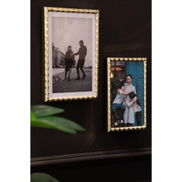 J-LinefotolijstAfgerondLijnen-metaal-goud-medium-2stuks