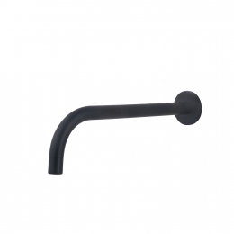 UitloopBWSVoorInbouwwastafelkraanFitRond18mmUitloop25cmMatZwart