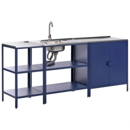Beliani-VILAMA-Tuinkookeilandmetkeukenkast3-delig-Blauw-RVS