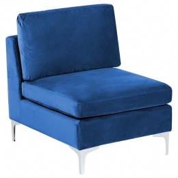 Beliani-EVJA-1-zitsbank-Marineblauw-Fluweel