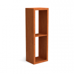 Eguracortenstaalhoutopslagonderverdeling2vakken500x385x1500mm-Geroba