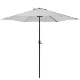 Beliani-VARESE-Parasol-Lichtgrijs-270cm-Polyester