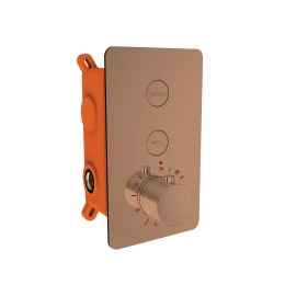 InbouwDouchekraanBestDesignClicDijon2-wegThermostaatPVDGlansBrons