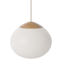 BoliaAcornHanglamp41cm-Opaalglas-Eiken