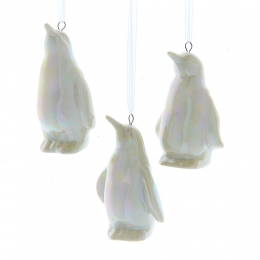 325inchCeramicWhiteOpalPenguinOrn3Asstd5715x381x8255cmkerstornamentKurtSAdler-Kurtsadler