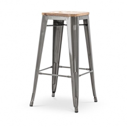 LegendMetalenbarkrukindustrieelmetaal-methoutenzitting-77cm