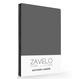 ZaveloLakenBasicsAntracietKatoen-Lits-jumeaux240x260cm