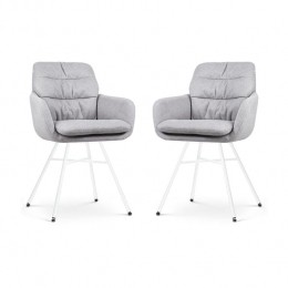 NolonNoa-MiaEetkamerstoelenSetvan2-Grijs-WittePoten