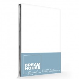DreamhouseFlanellenKussenslopenWit2stuks