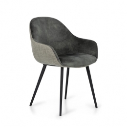 EetkamerstoelNora-Groen-VelvetTextielMetaal