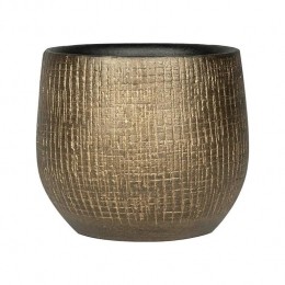 TerSteegePotRyanShinyGold31cmrondegoudenbloempotvoorbinnen