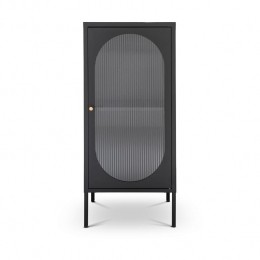 ArtichokAbbeyVitrinekastMetaalenGlas-B50cm-Zwart